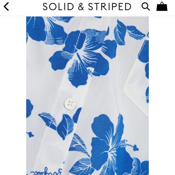 Perfect condition! Solid & Striped Cabana Floral Print Voile Shirt, Size M - Picture 4 of 7